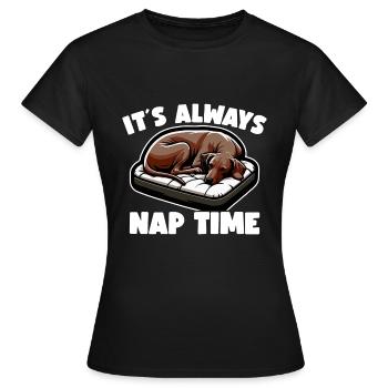 Chiens Rhodesian Ridgeback Rhodesian Ridgebacks - T-shirt Femme - noir - Devant - AI Model Female 172 dark (172cm)