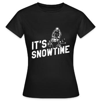 Conception de motoneigistes et de motoneiges - T-shirt Femme - noir - Devant - AI Model Female 172 dark (172cm)