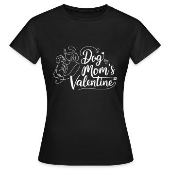La Saint-Valentin de la maman chien | Cadeau pour les amoureux des chiens - T-shirt Femme - noir - Devant - AI Model Female 172 dark (172cm)