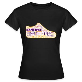 Santepee sneaker theme - Women's T-Shirt - black - Front - AI Model Female 172 dark (172cm)