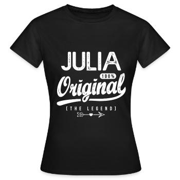 Julia ORIGINAL shirt personnalisé prénom julia - T-shirt Femme - noir - Devant - AI Model Female 172 dark (172cm)