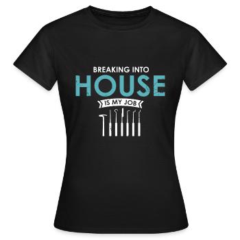 Burglar Locksmith Locking Technician Design - Women's T-Shirt - black - Front - AI Model Female 172 dark (172cm)