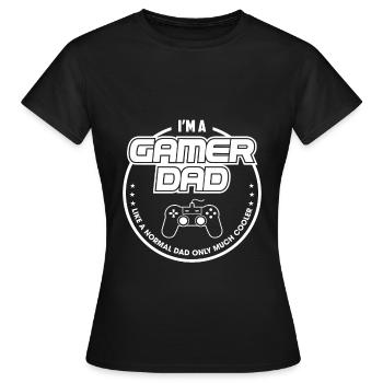 Gaming - T-shirt Femme - noir - Devant - AI Model Female 172 dark (172cm)