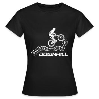 Downhill - T-shirt Femme - noir - Devant - AI Model Female 172 dark (172cm)