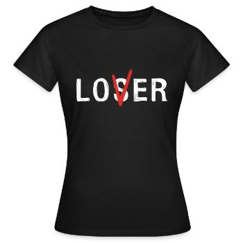 Perdant ou amant - T-shirt Femme - noir - Devant - AI Model Female 172 dark (172cm)