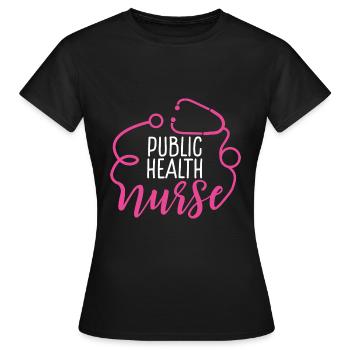Épidémiologie d'appréciation des infirmières en santé publique - T-shirt Femme - noir - Devant - AI Model Female 172 dark (172cm)