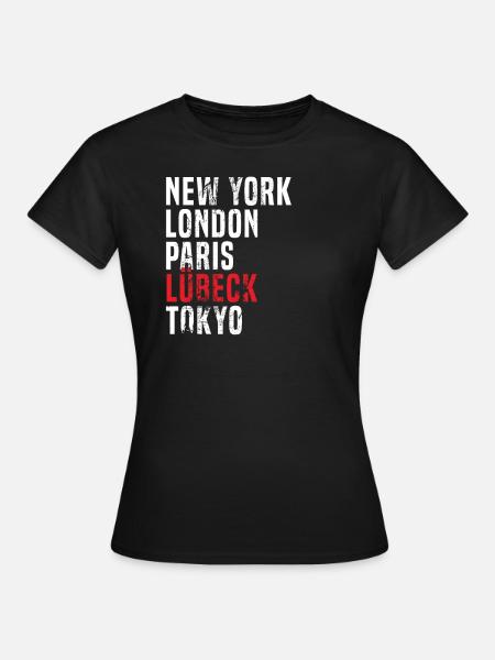 Sweats à capuche design Lübeck - T-shirt Femme - noir