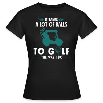 Golf Golfer Golfen - Frauen T-Shirt - Schwarz - Vorne - AI Model Female 172 dark (172cm)