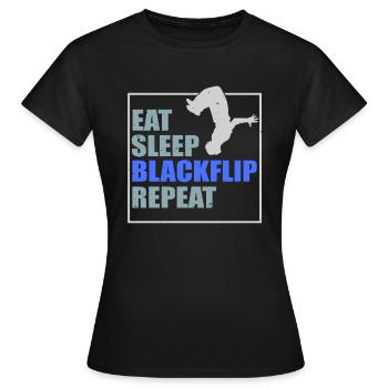 Freerunning Backflip Parkour - Frauen T-Shirt - Schwarz - Vorne - AI Model Female 172 dark (172cm)