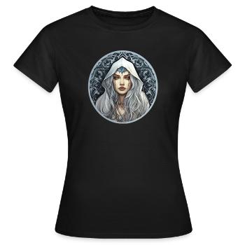 Goth Girl Gothic Mystisch Mittelalter Fantasie - Frauen T-Shirt - Schwarz - Vorne - AI Model Female 172 dark (172cm)