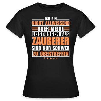 Unmatched performance as a magician - Women's T-Shirt - black - Front - AI Model Female 172 dark (172cm)