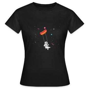 Hot Dog Lover Saucisse Fast Food Hot-dog nourriture - T-shirt Femme - noir - Devant - AI Model Female 172 dark (172cm)