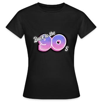Back to the 90's - Women's T-Shirt - black - Front - AI Model Female 172 dark (172cm)