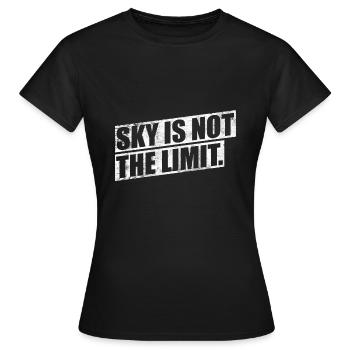 Le ciel n'est pas la limite - T-shirt Femme - noir - Devant - AI Model Female 172 dark (172cm)