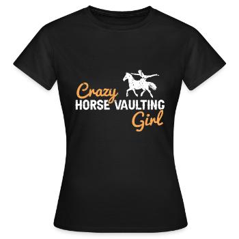 Conception de voûte et conception de chevaux de voûte - T-shirt Femme - noir - Devant - AI Model Female 172 dark (172cm)