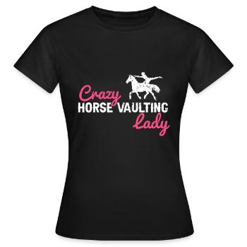 Conception de voûte et conception de chevaux de voûte - T-shirt Femme - noir - Devant - AI Model Female 172 dark (172cm)