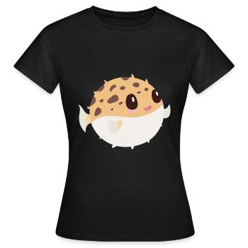 Kugelfisch - Frauen T-Shirt - Schwarz - Vorne - AI Model Female 172 dark (172cm)