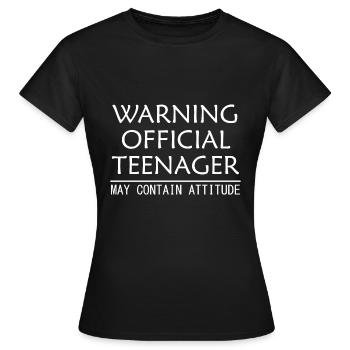 Adolescents d’alerte Official - T-shirt Femme - noir - Devant - AI Model Female 172 dark (172cm)
