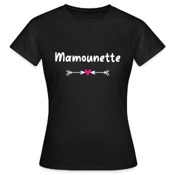 mamounette - T-shirt Femme - noir - Devant - AI Model Female 172 dark (172cm)