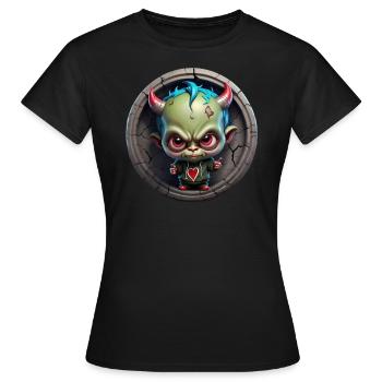 Rôti du diable - T-shirt Femme - noir - Devant - AI Model Female 172 dark (172cm)