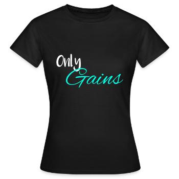 Only Gains - Women's T-Shirt - black - Front - AI Model Female 172 dark (172cm)