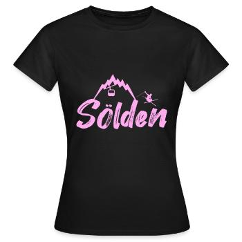 Sölden - Frauen T-Shirt - Schwarz - Vorne - AI Model Female 172 dark (172cm)