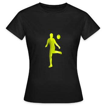Fußballspieler - Frauen T-Shirt - Schwarz - Vorne - AI Model Female 172 dark (172cm)