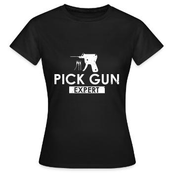 Conception de serrure de service de déverrouillage expert en serrure - T-shirt Femme - noir - Devant - AI Model Female 172 dark (172cm)