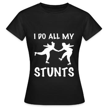 Patinage sur glace Patinage sur glace Patinage sur glace - T-shirt Femme - noir - Devant - AI Model Female 172 dark (172cm)