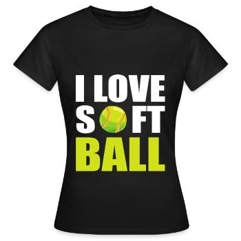 Softball Joueurs de softball - T-shirt Femme - noir - Devant - AI Model Female 172 dark (172cm)