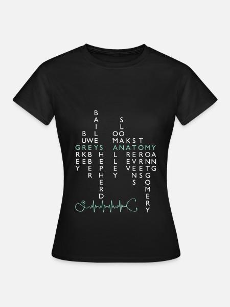 Grey's Anatomy Cast Names - Frauen T-Shirt - Schwarz