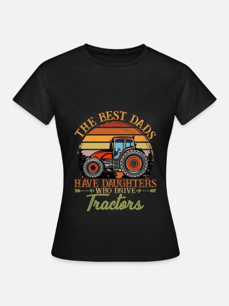Tractor Beste Vaders Vintage Retro - Vrouwen T-shirt - zwart