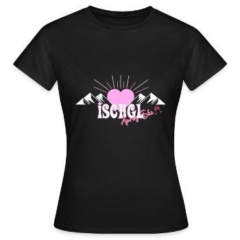 Ischgl - Frauen T-Shirt - Schwarz - Vorne - AI Model Female 172 dark (172cm)