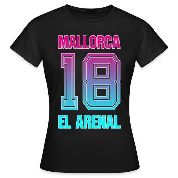 Mallorca Shirts 2018 - EL ARENAL - Women's T-Shirt - black - Front - AI Model Female 172 dark (172cm)