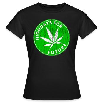 Highdays for Future Kiffer Climat Chemise de protestation - T-shirt Femme - noir - Devant - AI Model Female 172 dark (172cm)