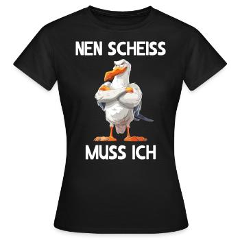 Mouette Seabird Je dois baiser - T-shirt Femme - noir - Devant - AI Model Female 172 dark (172cm)