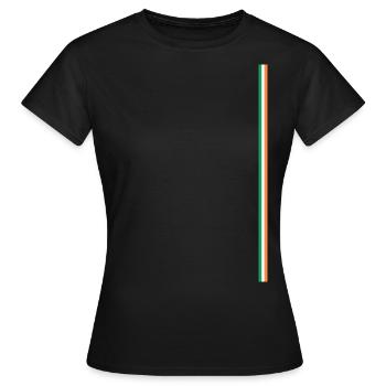 Irlandflagge Stye Streifen - Frauen T-Shirt - Schwarz - Vorne - AI Model Female 172 dark (172cm)