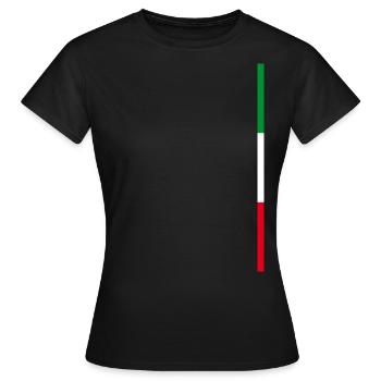 Rayures de style drapeau de la Rhénanie-du-Nord-Westphalie - T-shirt Femme - noir - Devant - AI Model Female 172 dark (172cm)