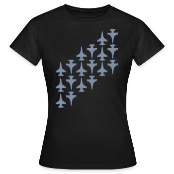 Fighter Jets - Women's T-Shirt - black - Front - AI Model Female 172 dark (172cm)