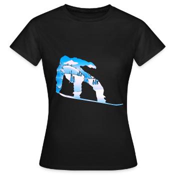 Snowboard - vacances d’hiver - cadeaux - ski - vacances - T-shirt Femme - noir - Devant - AI Model Female 172 dark (172cm)