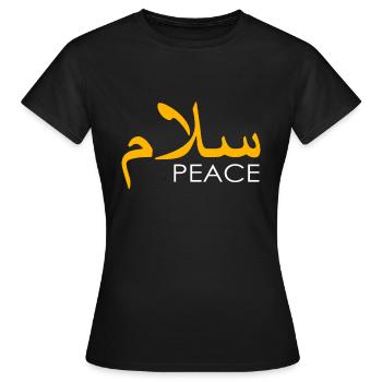 Salam Peace - Frauen T-Shirt - Schwarz - Vorne - AI Model Female 172 dark (172cm)