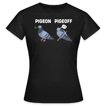 Colombe de pigeon animaux drôles - T-shirt Femme - noir - Devant - AI Model Female 172 dark (172cm)