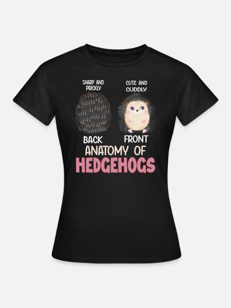 Anatomie des Igel - Frauen T-Shirt - Schwarz