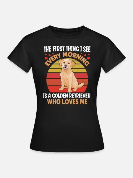 Golden Retriever - Frauen T-Shirt - Schwarz