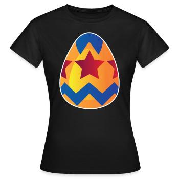 Œuf de Pâques - T-shirt Femme - noir - Devant - AI Model Female 172 dark (172cm)