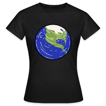 Sonnensystem Planeten Erde - Frauen T-Shirt - Schwarz - Vorne - AI Model Female 172 dark (172cm)
