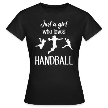 Handball Handballer - Frauen T-Shirt - Schwarz - Vorne - AI Model Female 172 dark (172cm)