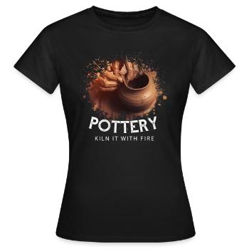 Potter Pottery - Women's T-Shirt - black - Front - AI Model Female 172 dark (172cm)