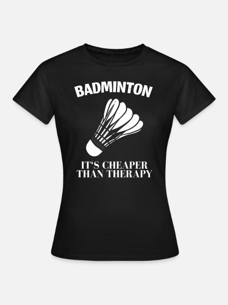 Badminton - Vrouwen T-shirt - zwart
