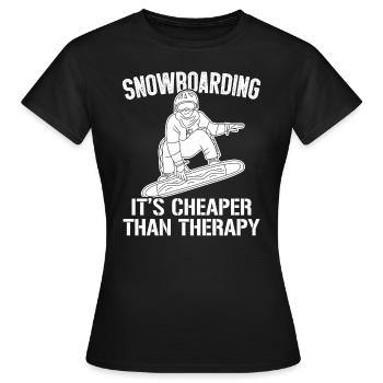 SNOWBOARDING Snowboard - T-shirt Femme - noir - Devant - AI Model Female 172 dark (172cm)